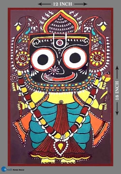 Furnato | Beautiful Poster of Jai Jagannath | P194 | Adhesive Poster | 12 Inch X 18 Inch