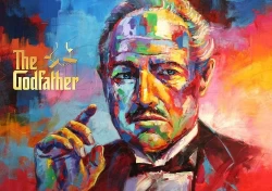 Furnato | Beautiful Poster of God Father | P29 | Adhesive Poster | 15 Inch X 12 Inch