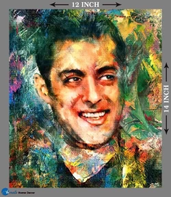 Furnato | Beautiful Poster of Salman Khan | P44 | Adhesive Poster | 12 Inch X 14 Inch