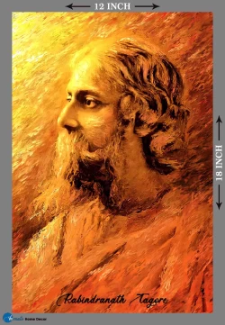 Furnato | Beautiful Poster of Rabindranath Tagore | P49 | Adhesive Poster | 12 Inch X 18 Inch